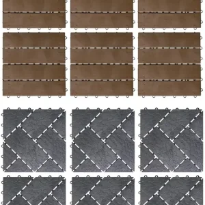 Gartenplatten, Naturstein-Optik, 30 x 30 cm, 6er-Set Jetzt Kaufen